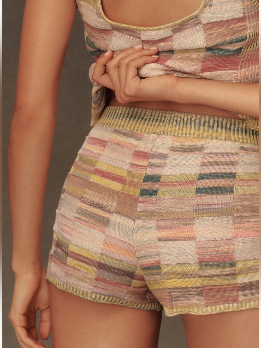 NWT Anthropologie Daily Practice Colorblock Knit Lounge Shorts Sz XL - Picture 3 of 13
